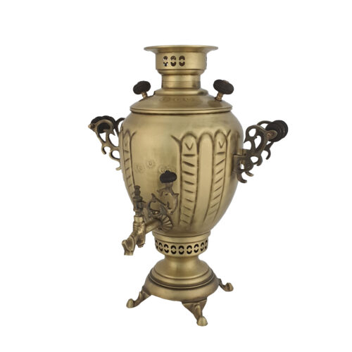 TO4100AA-2 سماور زغالی عبدی مدل تخم مرغی خط دار